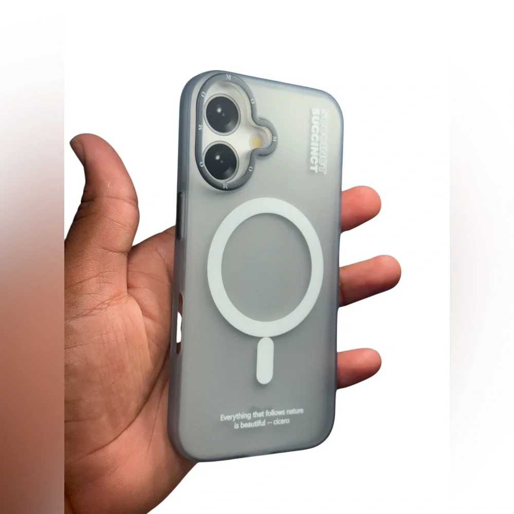 CaseSpices iPhone 16 MagSafe Case – Classic Series (Gray/Clear)